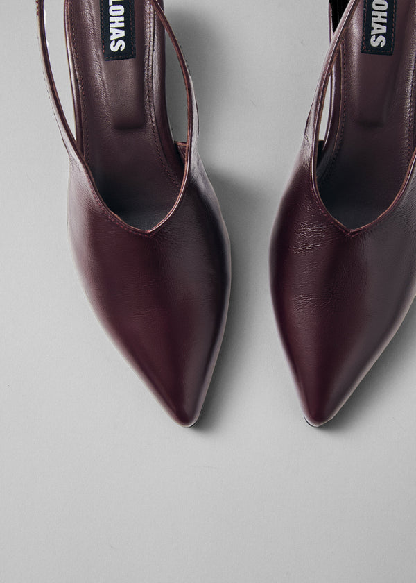 Alohas Eros Leather Mules - Burgundy