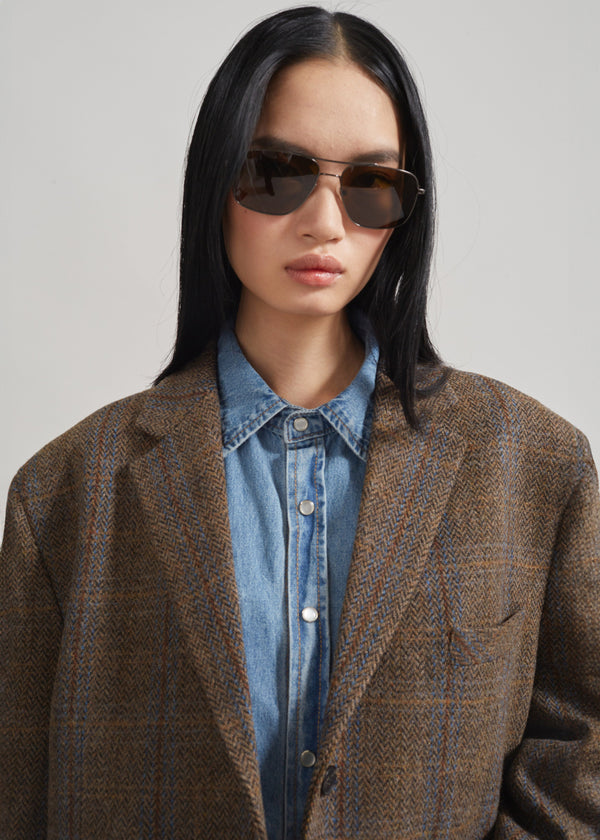 Arundel Plaid Wool Blazer - Multicolor