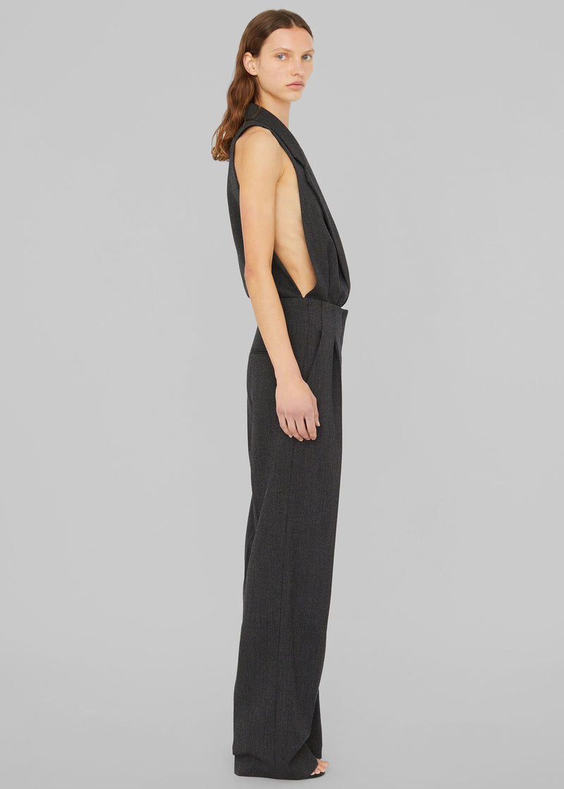 Christopher Esber Facile Tailored Twill Bodysuit - Speckled Black