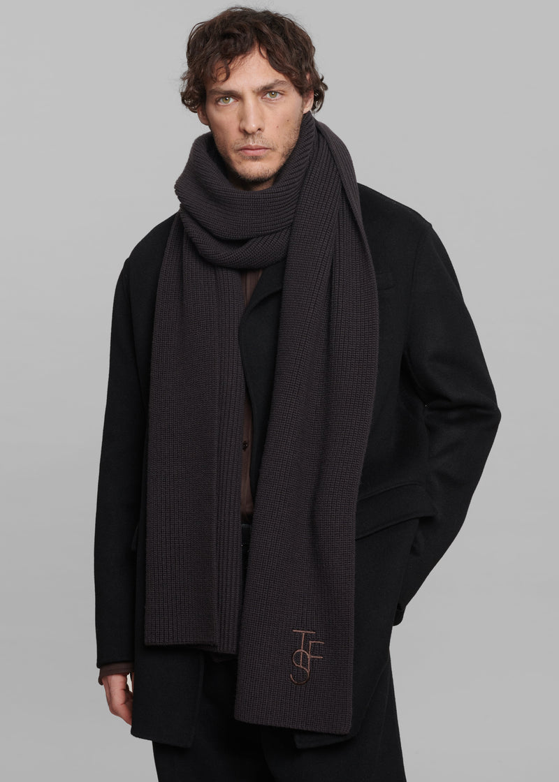 Colton Wool Scarf - Dark Plum