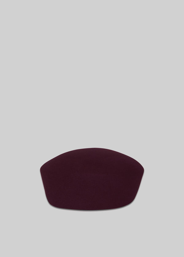 Garbo Pillbox Hat - Burgundy