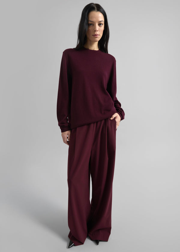 Neva Wide Trousers - Burgundy