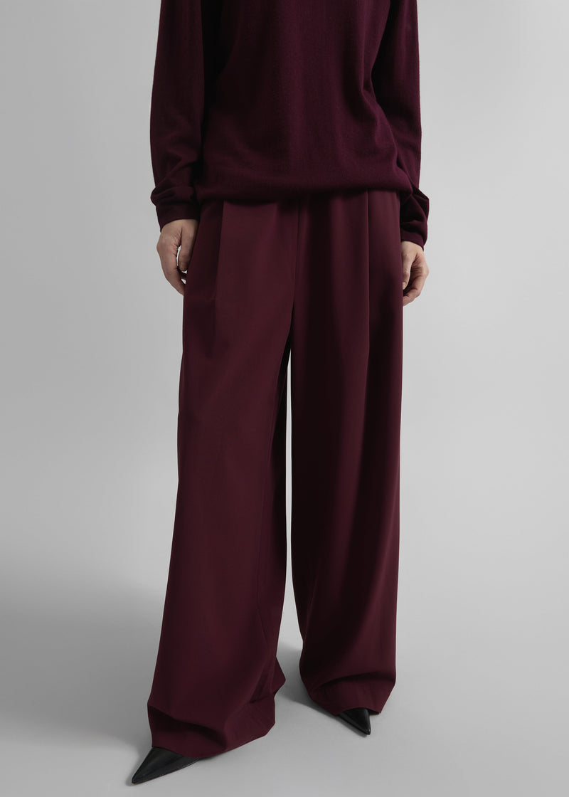 Neva Wide Trousers - Burgundy