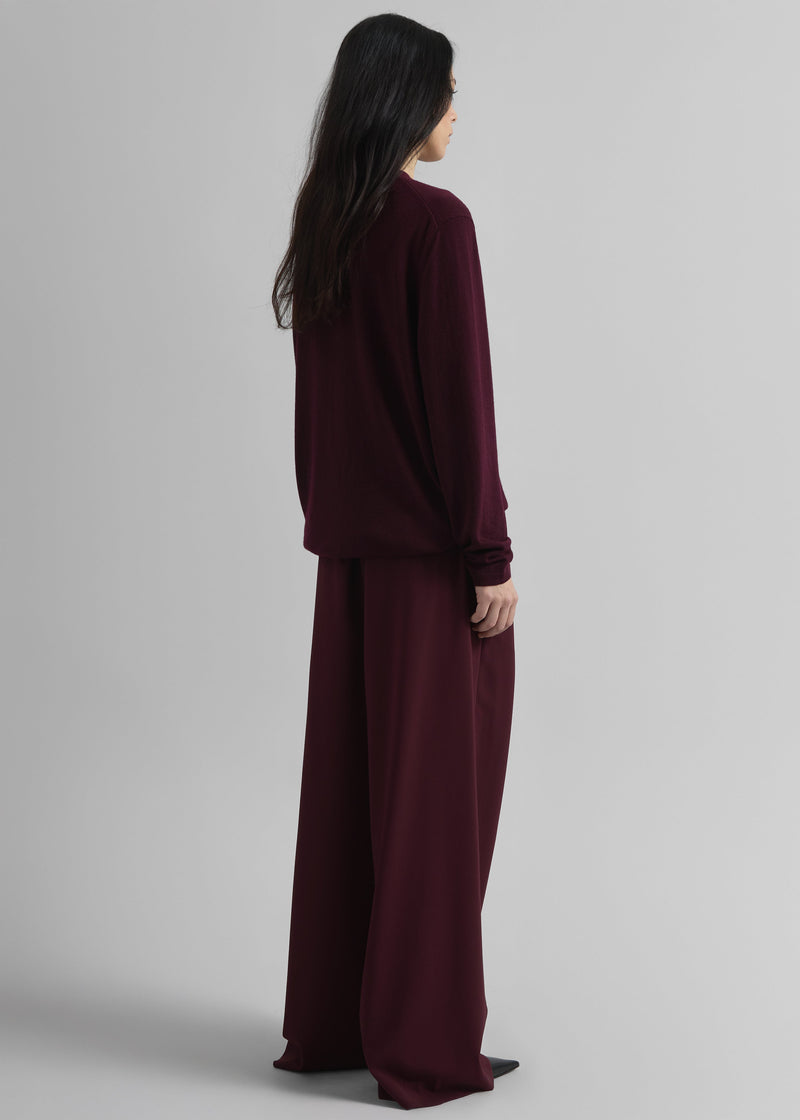 Neva Wide Trousers - Burgundy